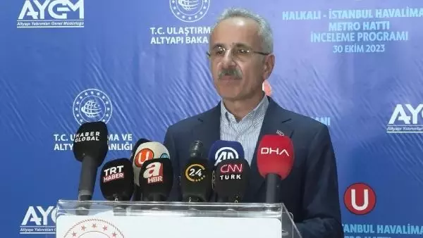 Bakan Uraloğlu, Halkalı-İstanbul Havalimanı metrosunun açılışı için 2024'ü işaret etti Bakan Uraloğlu, Halkalı-İstanbul Havalimanı metrosunun açılışı için 2024'ü işaret etti