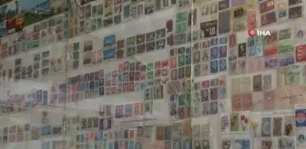 Dedesinin defterinde görüp hevesle başladı, 43 yılda 2 bin pul topladı