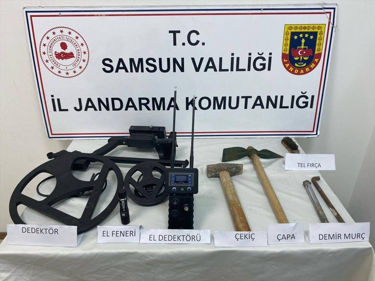 Samsun'da Kaçak Kazı Yapan 4 Zanlı Gözaltına Alındı