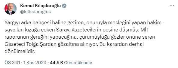 Gazeteci Tolga Şardan gözaltına alındı
