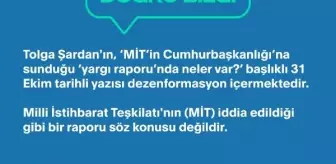 İletişim Başkanlığı Dezenformasyonla Mücadele Merkezi, Tolga Şardan'ın yazısını dezenformasyon olarak nitelendirdi
