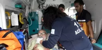 85 yaşındaki adam düştü, itfaiye ve sağlık ekipleri tarafından kurtarıldı