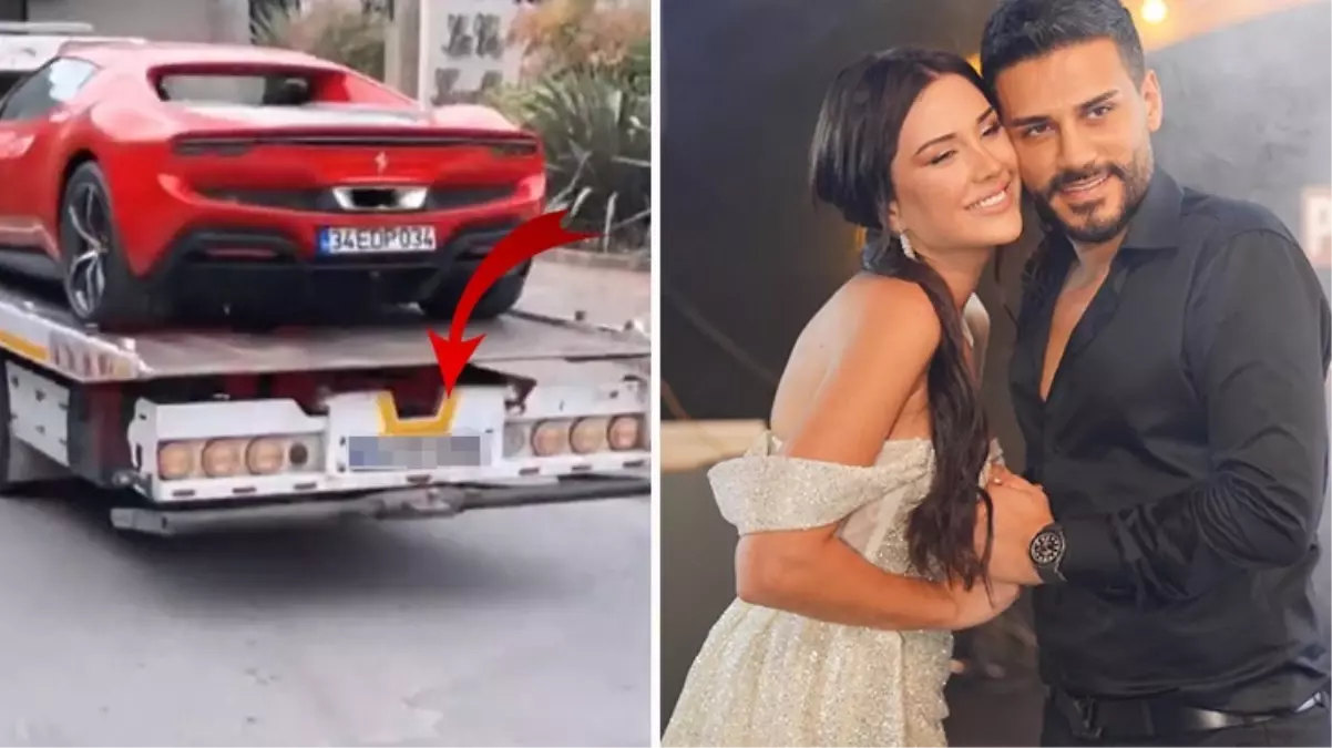 Dilan Polat ve Engin Polat çiftinin lüks araçları emniyete 'DP' plakalı çekiciyle getirildi