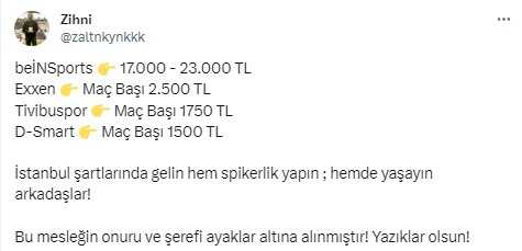 Spor spikeri kurum kurum maaşları söyleyip isyan etti: Yazıklar olsun