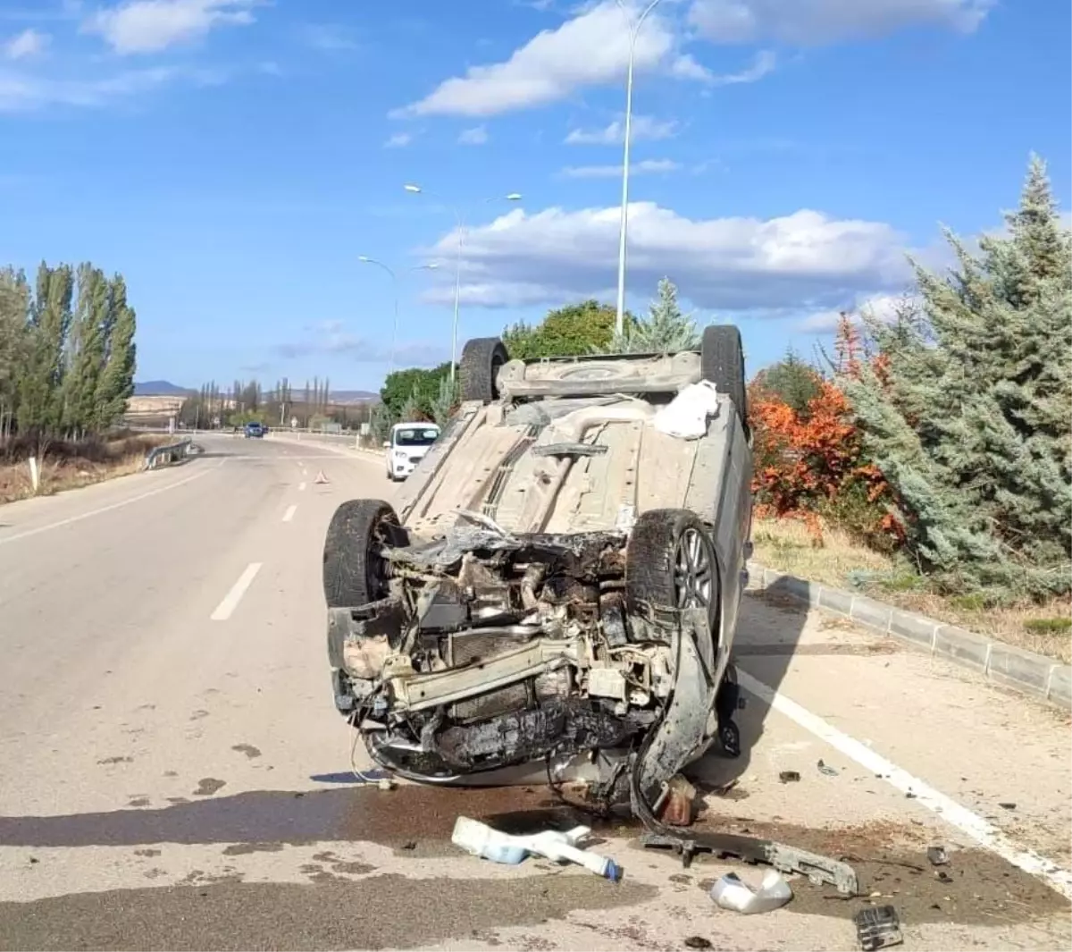 Afyonkarahisar İhsaniye'de Otomobil Takla Attı: 1 Yaralı