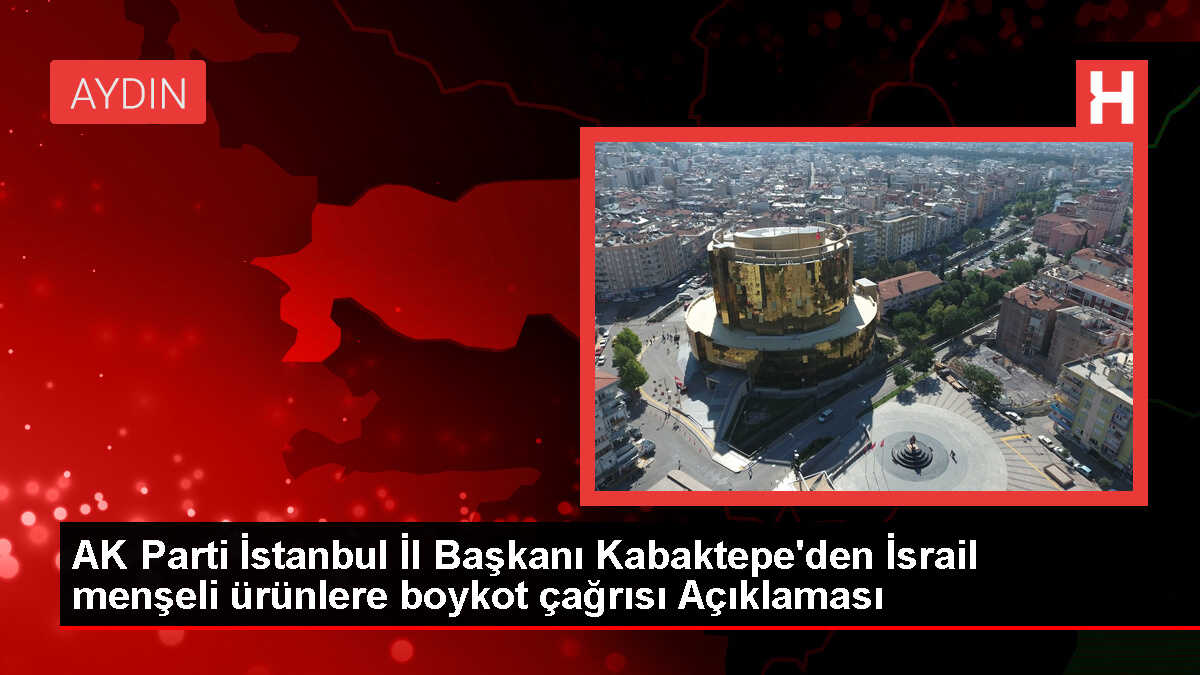 AK Parti İstanbul İl Başkanı Kabaktepe'den İsrail menşeli ürünlere boykot çağrısı Açıklaması