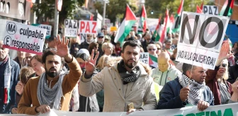 İspanya'da Filistin'e destek gösterilerine ülke genelinde devam edildi