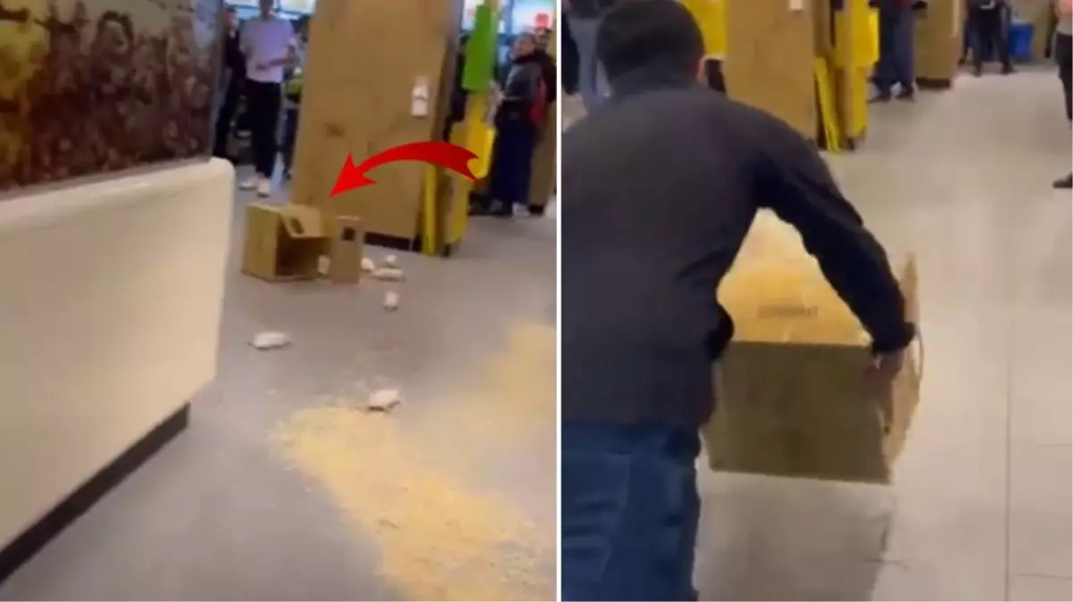 İsrail'i protesto etmek için İstanbul'daki fast food zincirine dalıp bir kutu fareyi etrafa saçtı