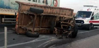 Konya'da otobüs traktöre çarptı: 8 yaralı