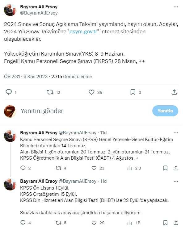 KPSS Ön Lisans, Ortaöğretim ve ÖABT ne zaman 2024? KPSS sınav tarihleri! KPSS Ön Lisans, Ortaöğretim ve ÖABT ne zaman 2024? KPSS sınav tarihleri!