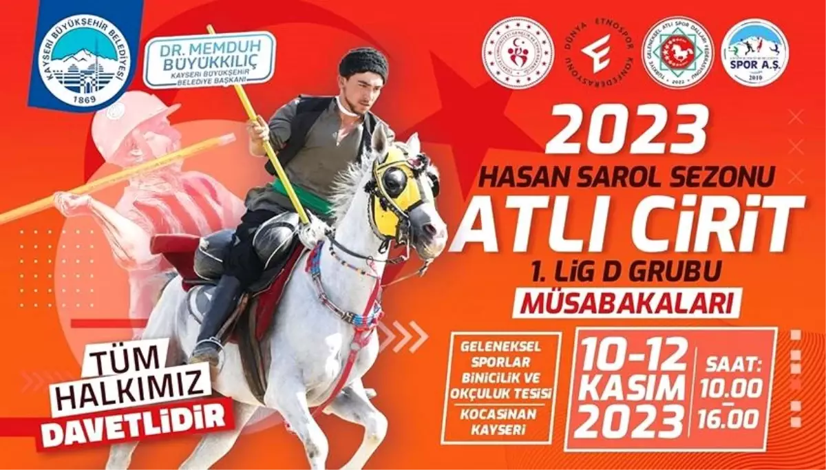 2023 Hasan Sarol Sezonu Atlı Cirit 1. Lig D Grubu Müsabakaları Kayseri'de Yapılacak