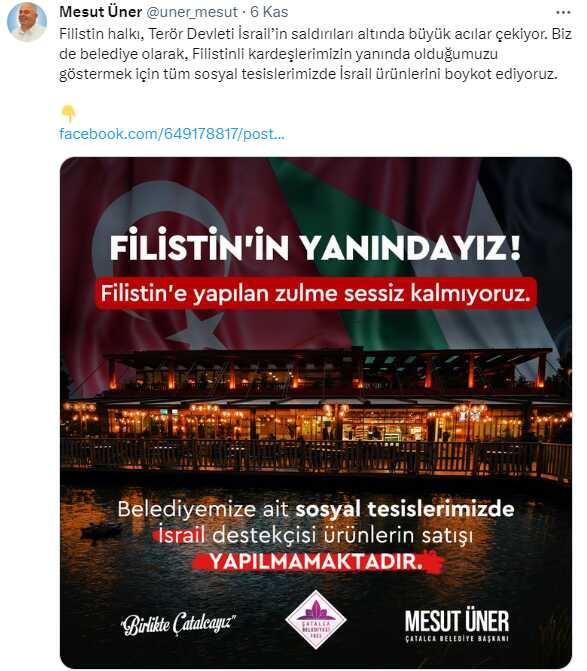 İstanbul ilçe belediyeleri İsrail ürünlerine boykot kampanyası başlattı