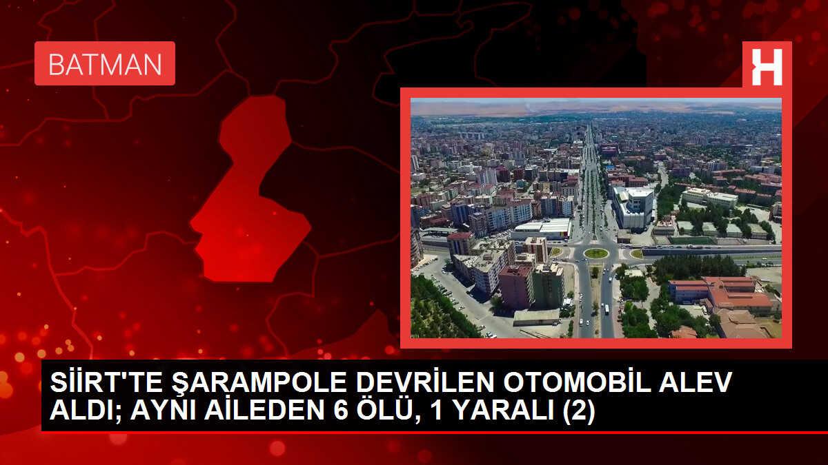 Siirt'te otomobil şarampole devrildi: 6 ölü, 1 yaralı