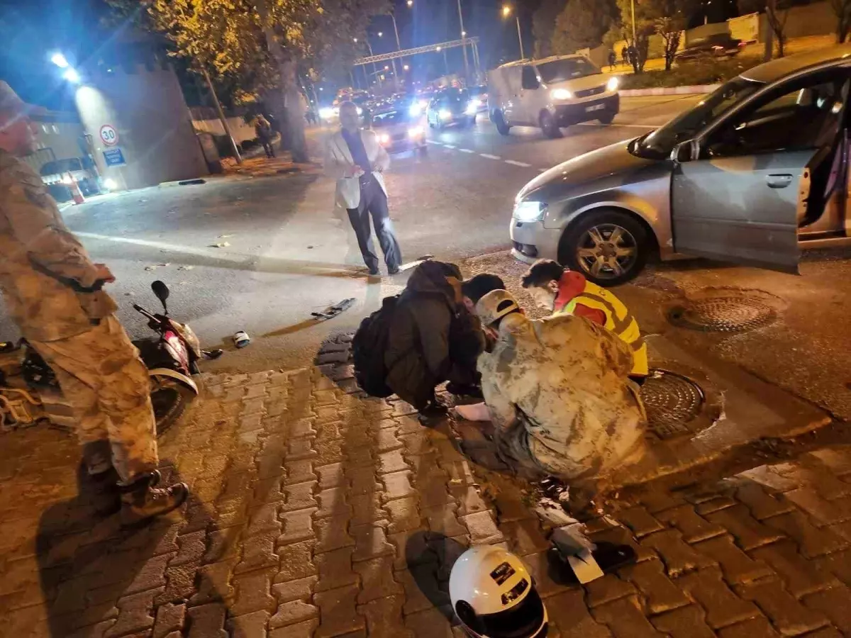 Bilecik'te motosiklet ile otomobil çarpışması sonucu 1 kişi yaralandı