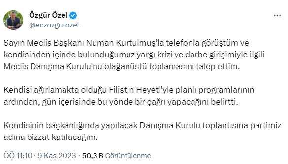Özel: TBMM Başkanı Kurtulmuş, danışma kurulunun olağanüstü toplanması için çağrı yapacak Özel: TBMM Başkanı Kurtulmuş, danışma kurulunun olağanüstü toplanması için çağrı yapacak