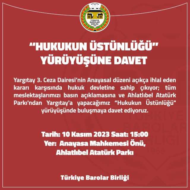 TBB'nin yürüyüşüne CHP Genel Başkanı Özgür Özel'den destek: Tüm Ankaralıları davet ediyorum