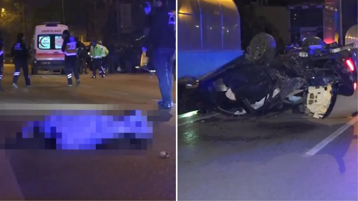 Aşırı hız yapan otomobil takla attı, yola uçan yaralı arkasına bakmadan kaçtı