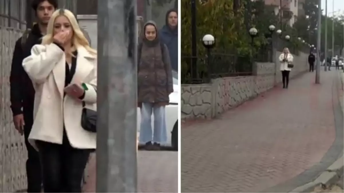 Görüntü saat 9'u 5 geçe kaydedildi! Önce hiçbir şey olmamış gibi yürüdü, sonra saygı duruşuna geçti