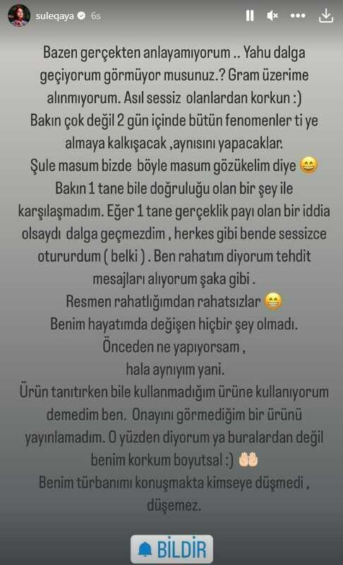 Gösterişli hayatı ve iddia edilen mal varlığıyla konuşulan Şulemsi'ye tehdit mesajları Gösterişli hayatı ve iddia edilen mal varlığıyla konuşulan Şulemsi'ye tehdit mesajları