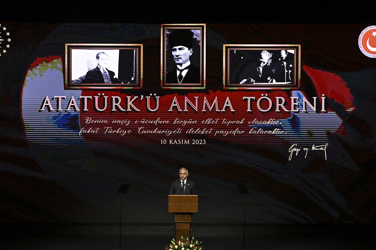 Kültür ve Turizm Bakanı Ersoy, Atatürk'ü Anma Töreni'nde konuştu Açıklaması