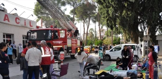 Salihli Devlet Hastanesinde Yangın Tatbikatı Gerçekleştirildi