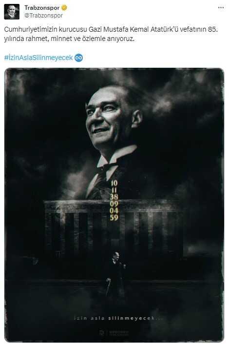 Spor dünyası Ulu Önder Mustafa Kemal Atatürk'ü andı Spor dünyası Ulu Önder Mustafa Kemal Atatürk'ü andı