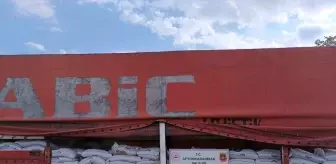 Bolvadin'de sahte barkodlu 27 ton gübre ele geçirildi