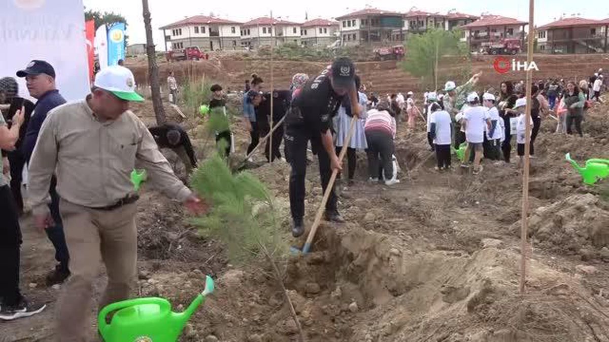 'Milli Ağaçlandırma Günü'nde Manavgat yangın bölgesinde ağaç dikimi yapıldı