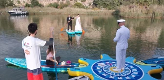 Muğla'da Deniz Tutkunu Çiftin Temsili Nikah Töreni