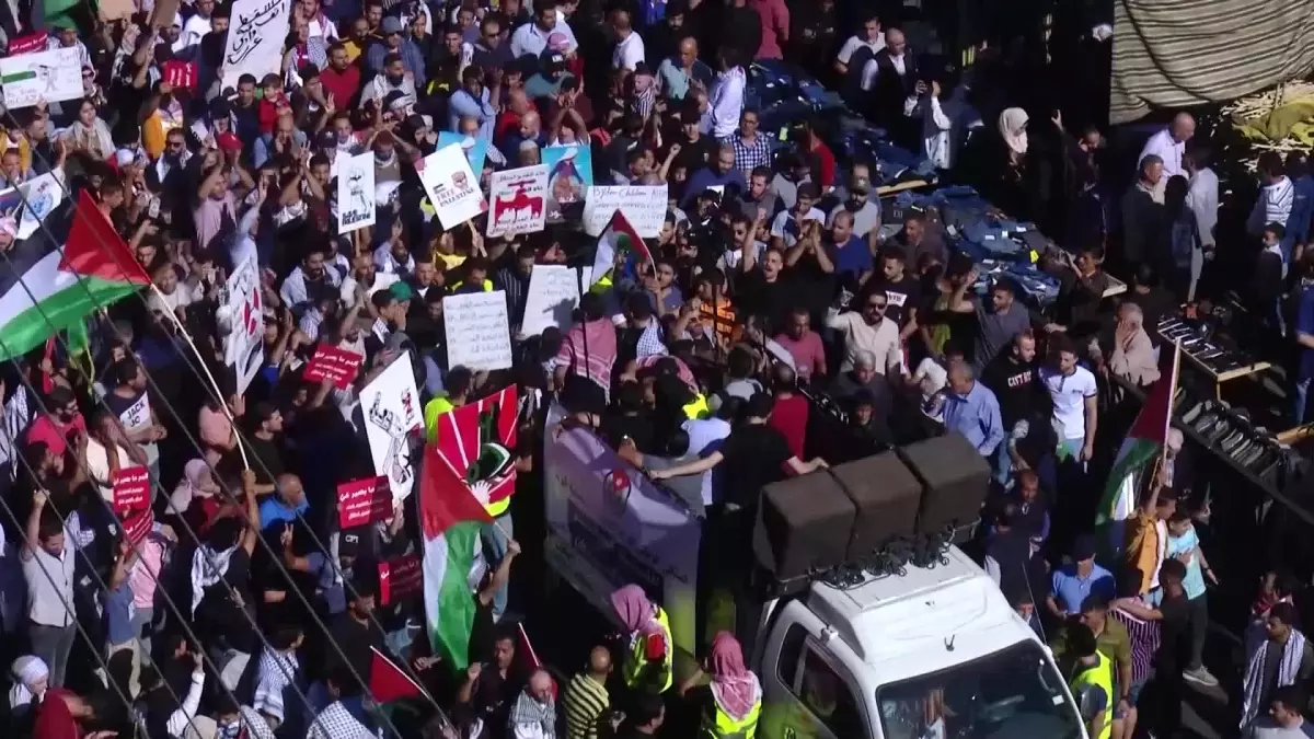 Ürdün'de İsrail'e karşı protestolar