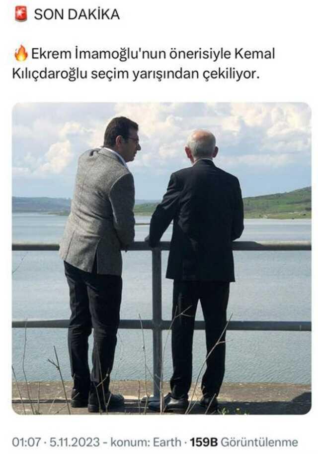 İmamoğlu: Kurultay günü yapılan, 'Kılıçdaroğlu çekilecek' paylaşımıyla ilgim yok İmamoğlu: Kurultay günü yapılan, 'Kılıçdaroğlu çekilecek' paylaşımıyla ilgim yok