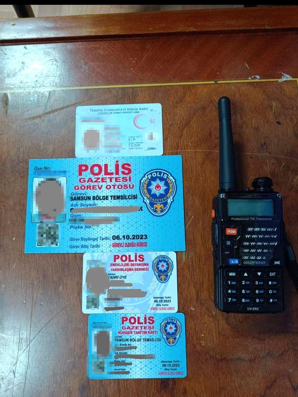 Samsun'da Sahte Basın Kartı ve Telsizle Yakalanan Kişi Gözaltına Alındı