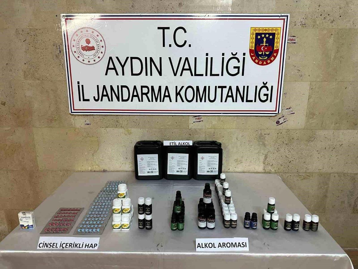 Aydın'da Kaçak ve Sahte Alkol ile İlaç Operasyonu