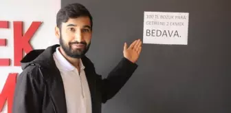 Sivaslı fırıncı bozuk para sıkıntısını dükkanına astığı yazıyla çözdü