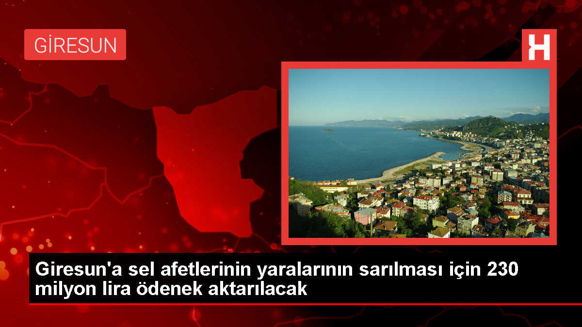 Giresun'a sel afetlerinin yaralarının sarılması için 230 milyon lira ödenek aktarılacak