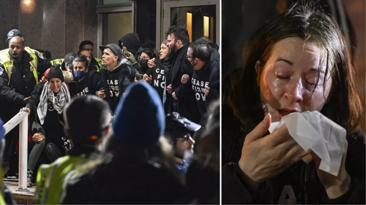 ABD Kongre Binası yakınında dev Gazze protestosu! Ateşkes çağrısı yapan onlarca kişi gözaltına alındı