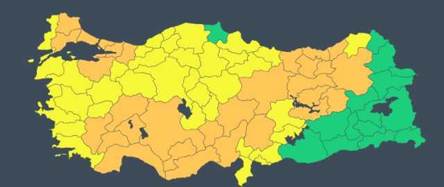 Meteoroloji'den aralarında İstanbul, Ankara ve İzmir'in olduğu 66 il için sarı ve turuncu kodlu uyarı Meteoroloji'den aralarında İstanbul, Ankara ve İzmir'in olduğu 66 il için sarı ve turuncu kodlu uyarı