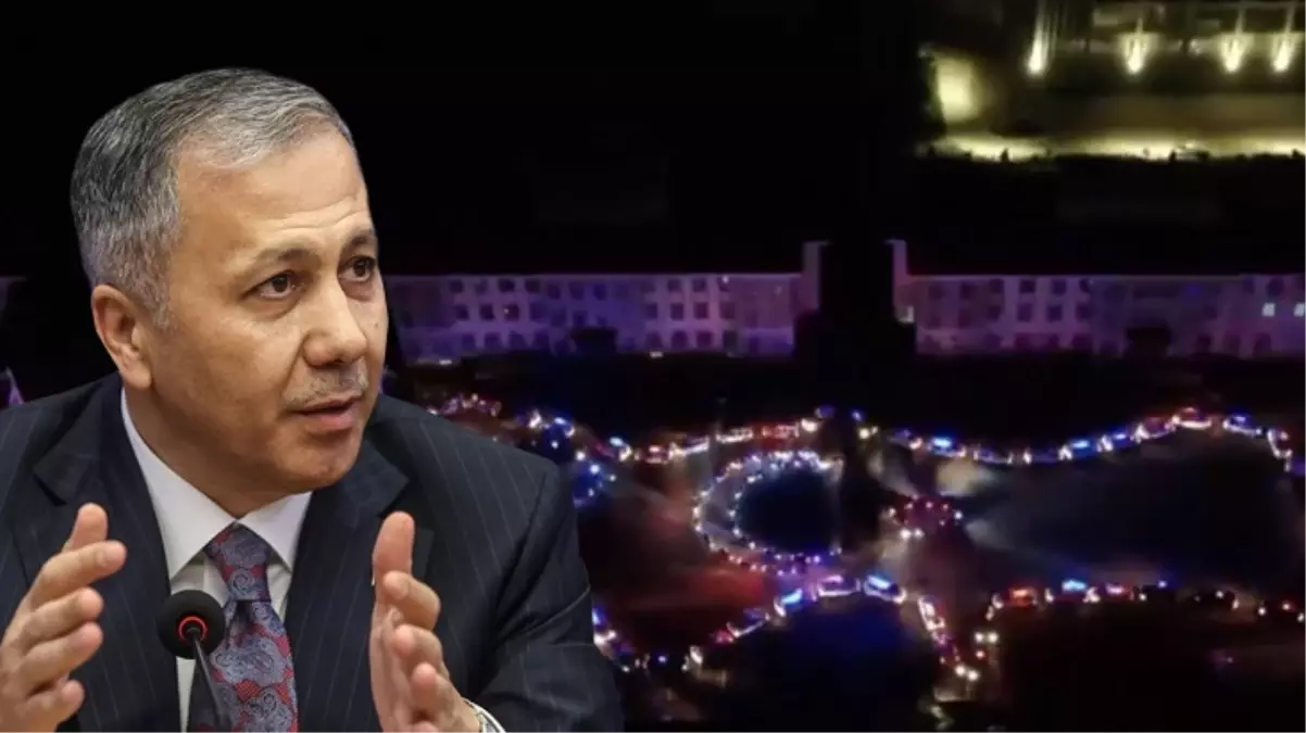 Polis arabaları operasyona giderken Türk bayrağı ve Türkiye haritası oluşturdu