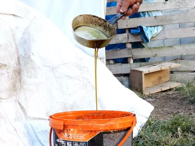 Binbir zahmetle üretilen defne yağının litresi 200 liradan satılıyor Binbir zahmetle üretilen defne yağının litresi 200 liradan satılıyor