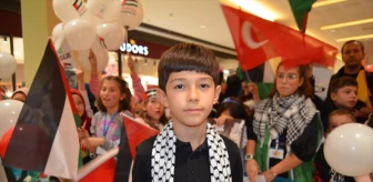 Kütahya'da Çocuklar Filistinli Yaşıtlarına Destek Yürüyüşü Yaptı
