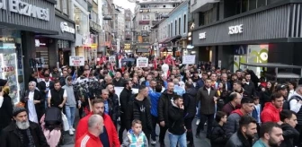 SPOR Trabzon'da taraftarlardan Filistin'e destek yürüyüşü