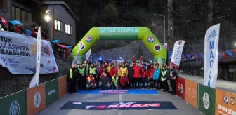 Trabzon'da düzenlenen Ultra Sümela patika yarışlarına 45 sporcu katıldı