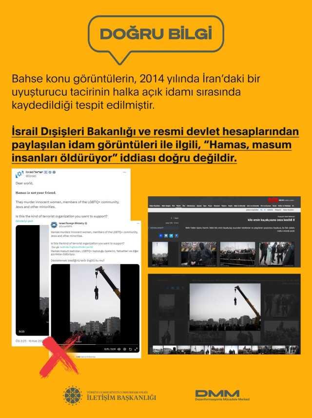 Dezenformasyonla Mücadele Merkezi İsrail'in foyasını ortaya çıkardı Dezenformasyonla Mücadele Merkezi İsrail'in foyasını ortaya çıkardı