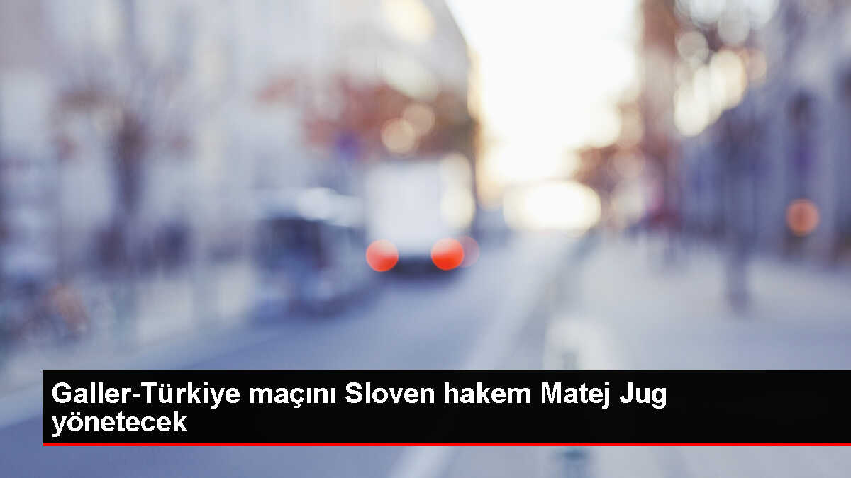 A Milli Futbol Takımı'nın Galler maçını Sloven hakem yönetecek