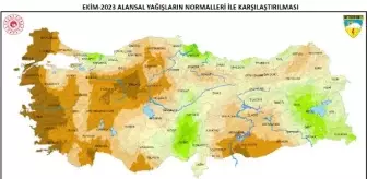 2023 Ekim Ayı Türkiye'de Sıcaklık Artarken Yağışlar Azaldı