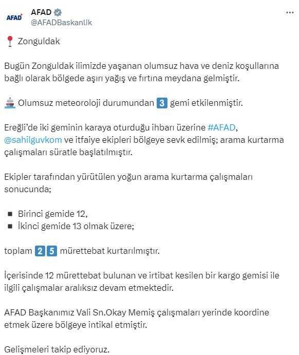 Zonguldak'ta fırtınada kaybolan gemiden haber yok! Şehirde okullar tatil edildi, evler sular altında kaldı