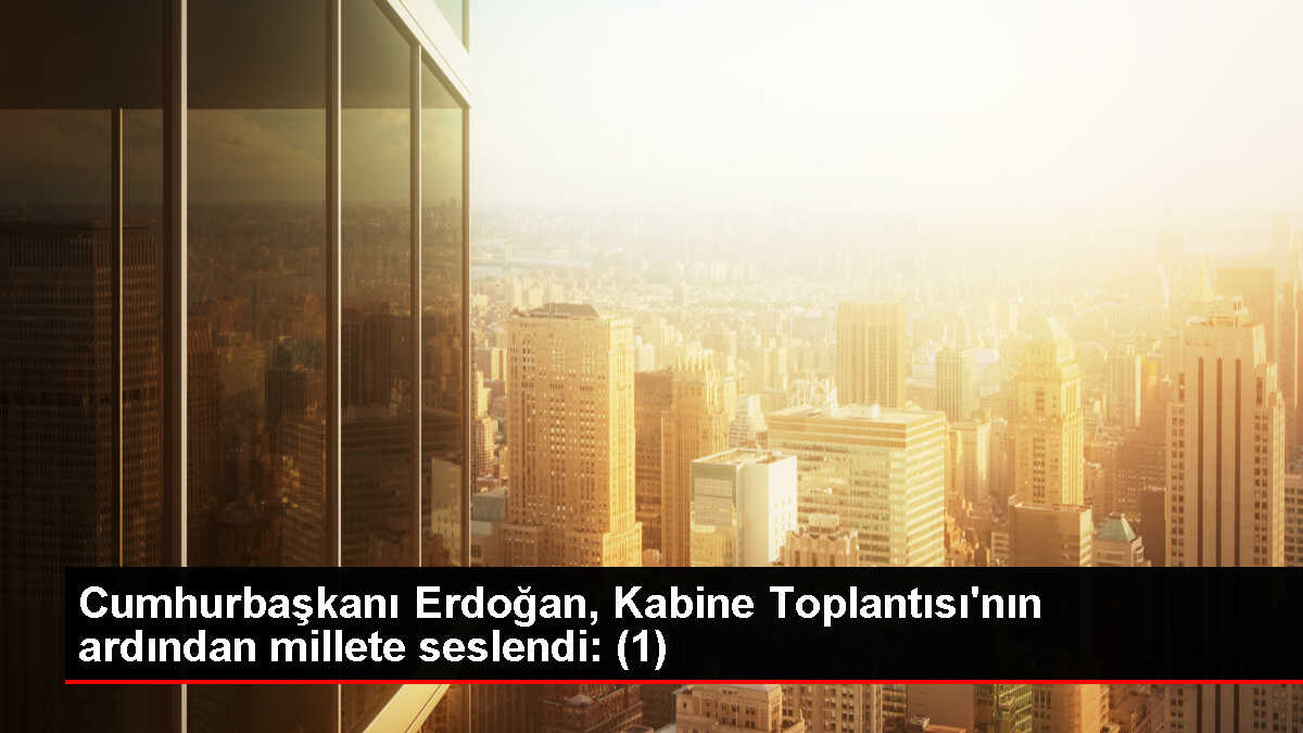 Cumhurbaşkanı Erdoğan, Kabine Toplantısı'nın ardından millete seslendi: (1)