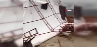 Siirt'te şiddetli fırtına işçilerin kaldığı konteynırları devirdi: 2 yaralı