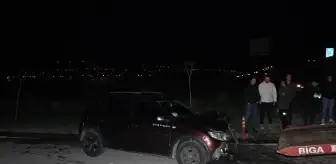 Biga'nın Şakirbey kavşağında kaza meydana geldi