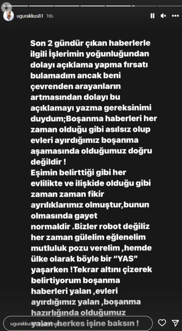 Ebru Şallı ve Uğur Akkuş boşandı mı, ne zaman boşandı, boşanıyor mu? Ebru Şallı boşanma açıklaması nedir?